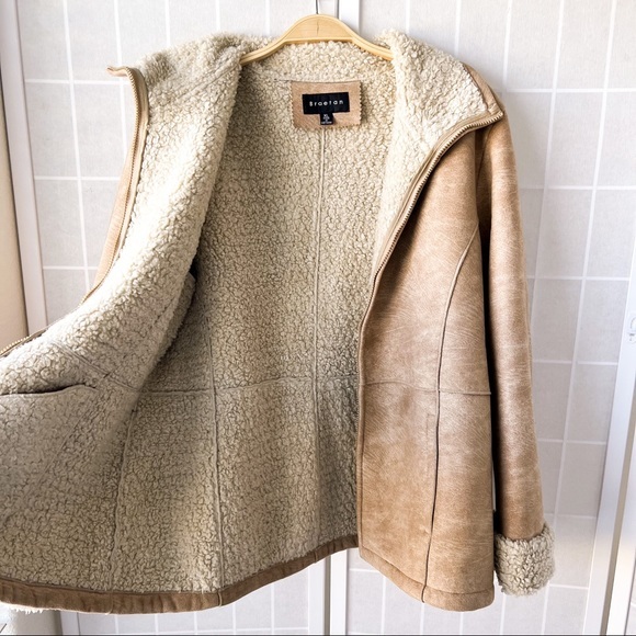 BRAETAN Tan Cozy Sherpa Lined Faux Shearling Zip Up Coat - Picture 2 of 8